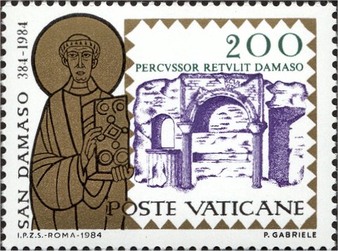 1600. Jahrestag des Todes von Papst Damasus