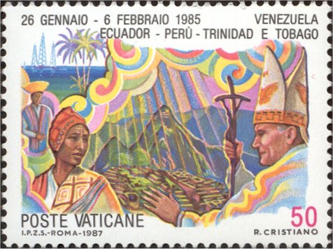 Reisen von Johannes Paul II. in den Jahren 1985 - 86 - Venezuela, Ecuador, Peru