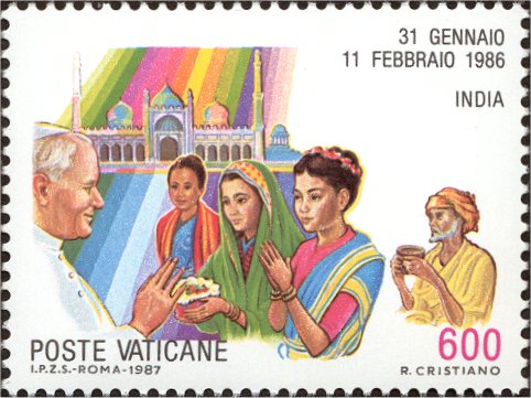Reisen von Johannes Paul II. in den Jahren 1985 - 86 - Indien