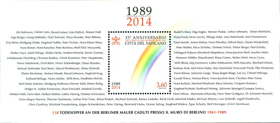 25. Jahrestag des Falls der Berliner Mauer
