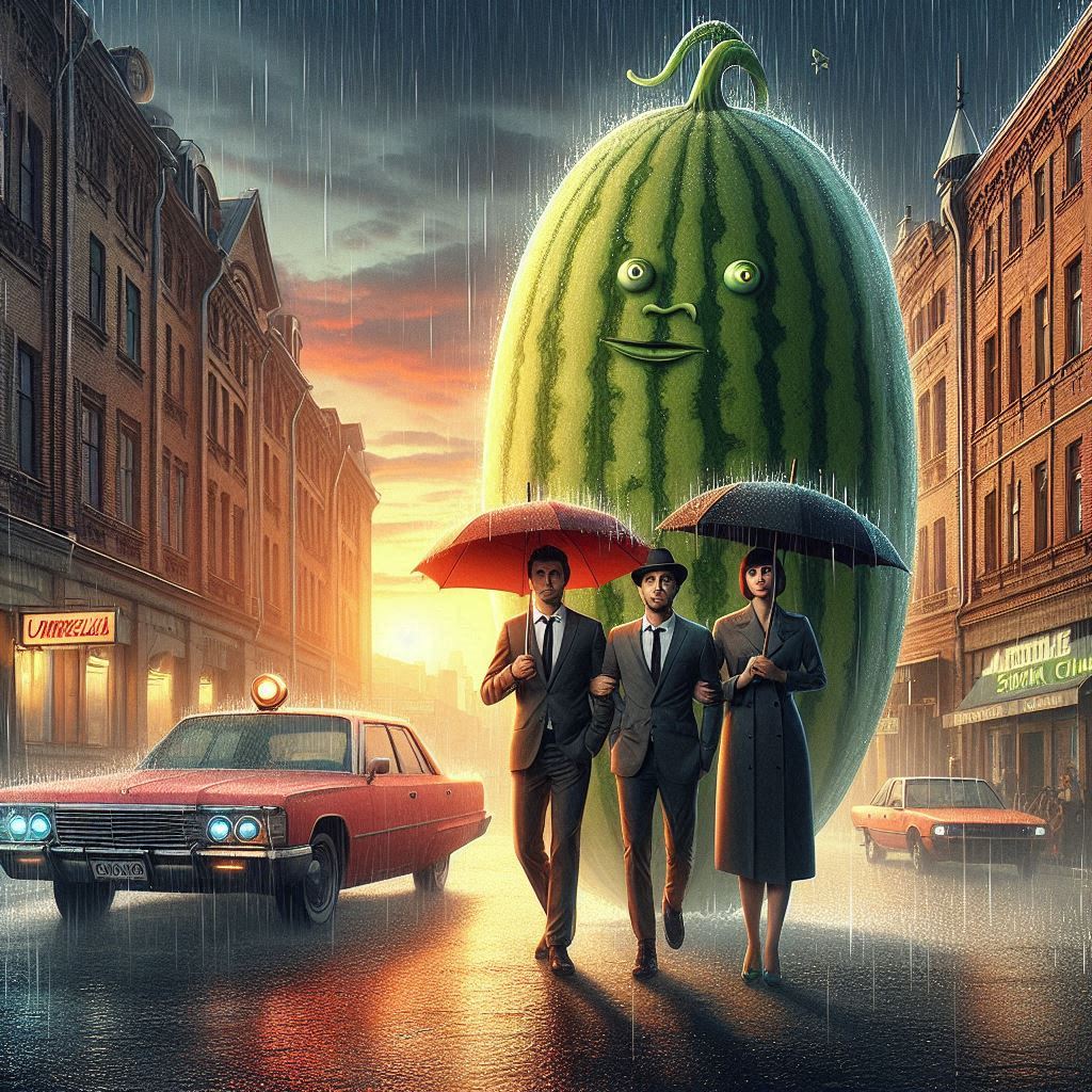Mit Schirm, Charme und Melone - AI generated film manifest