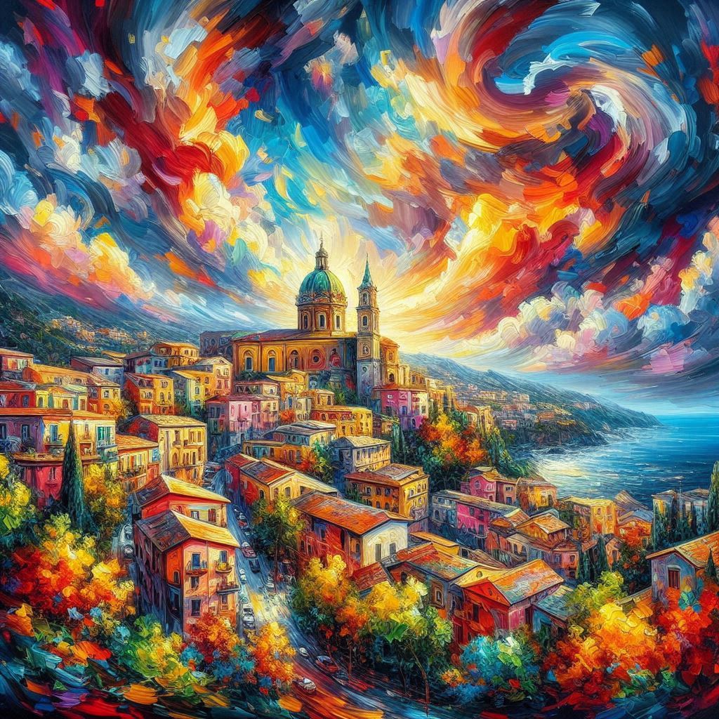 Acireale (nach den Vorstellungen und Halluzinationen der KI - MS Copilot generated image) - Mit KI erstellt - Microsoft Bing - Image Creator unterstützt von DALL·E 3