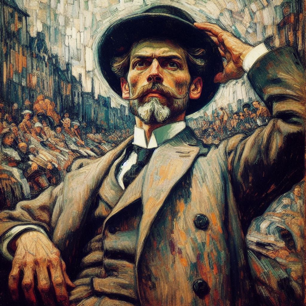 Adolph Freiherr Knigge (nach den Vorstellungen und Halluzinationen der KI - Copilot generated image) - Mit KI erstellt - Microsoft Bing - Image Creator unterstützt von DALL·E 3