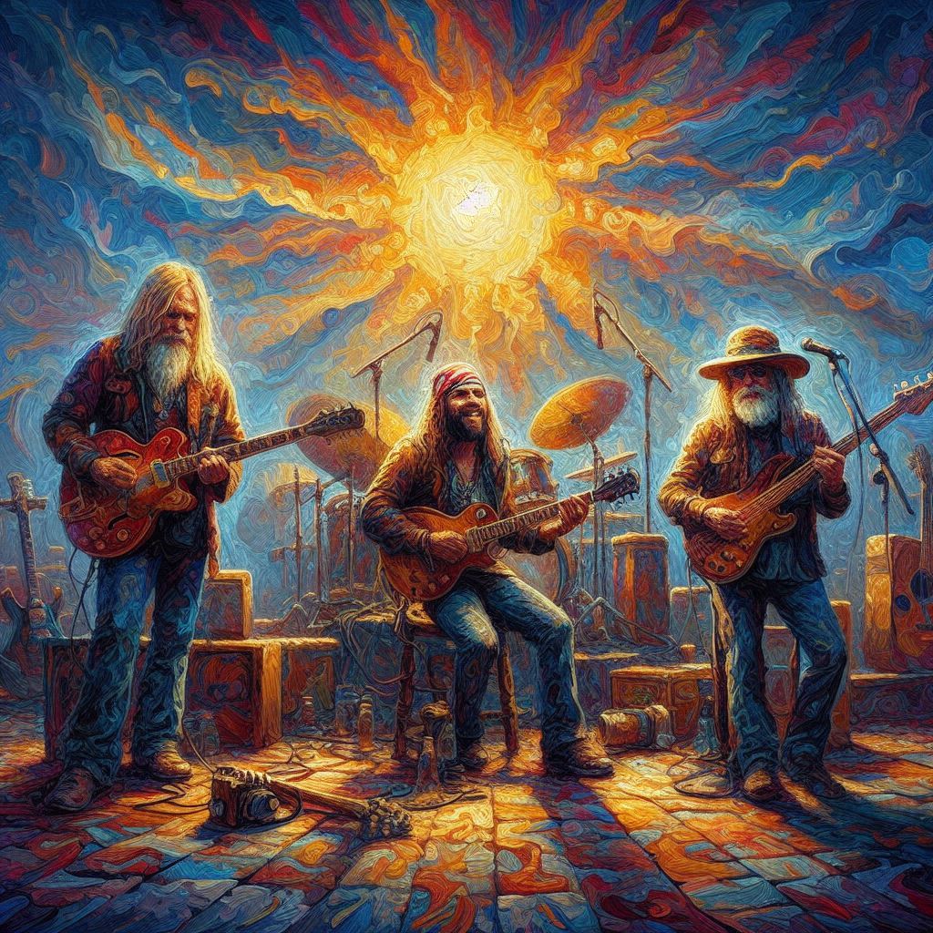 The Allman Brothers Band (wie die KI es sich vorstellt) - Mit KI erstellt - Microsoft Bing - Image Creator unterstützt von DALL·E 3