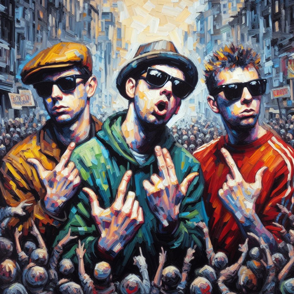 Beastie Boys (wie die KI es sich vorstellt) - Mit KI erstellt - Microsoft Bing - Image Creator unterstützt von DALL·E 3