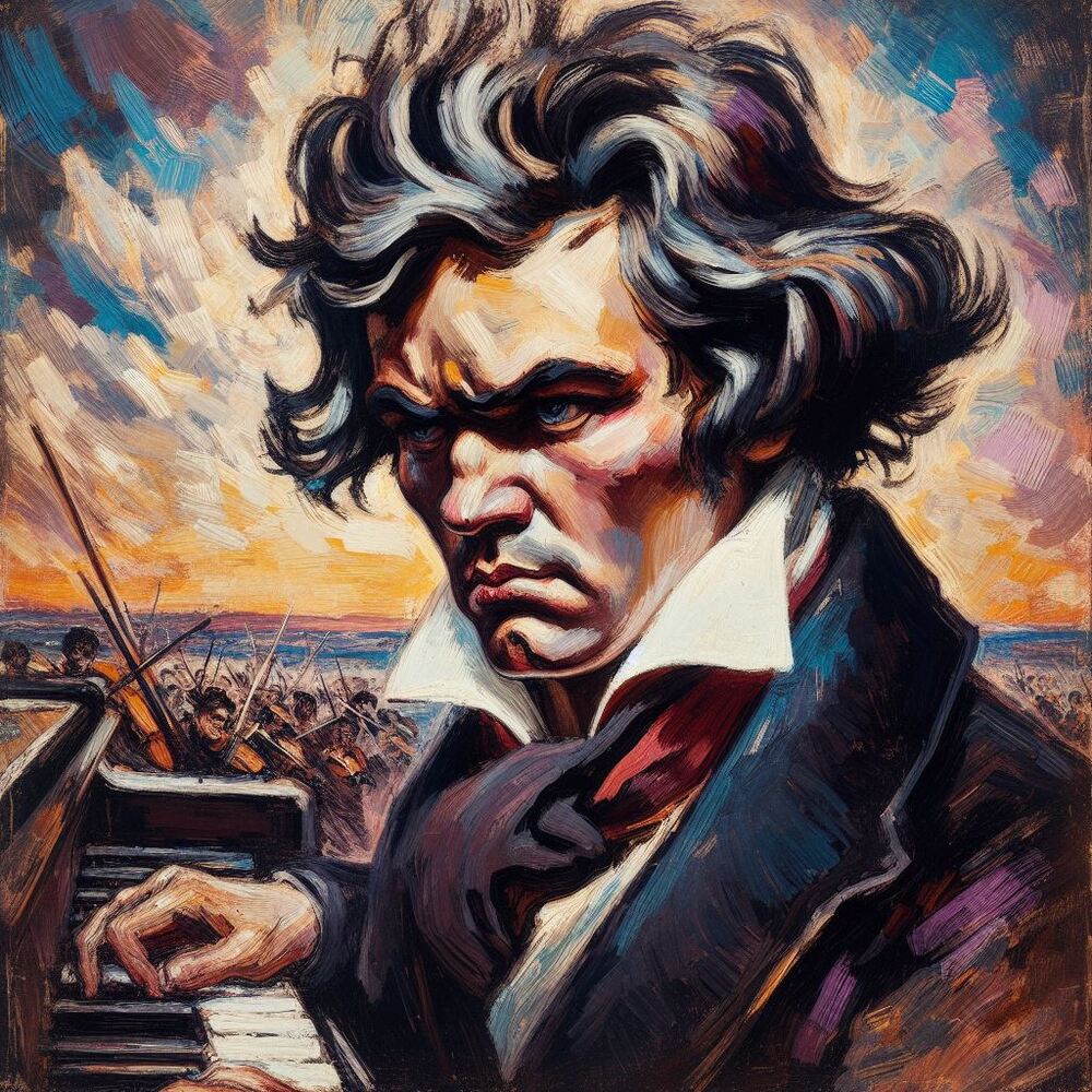 Ludwig van Beethoven - Mit KI erstellt - Microsoft Bing - Image Creator unterstützt von DALL·E 3