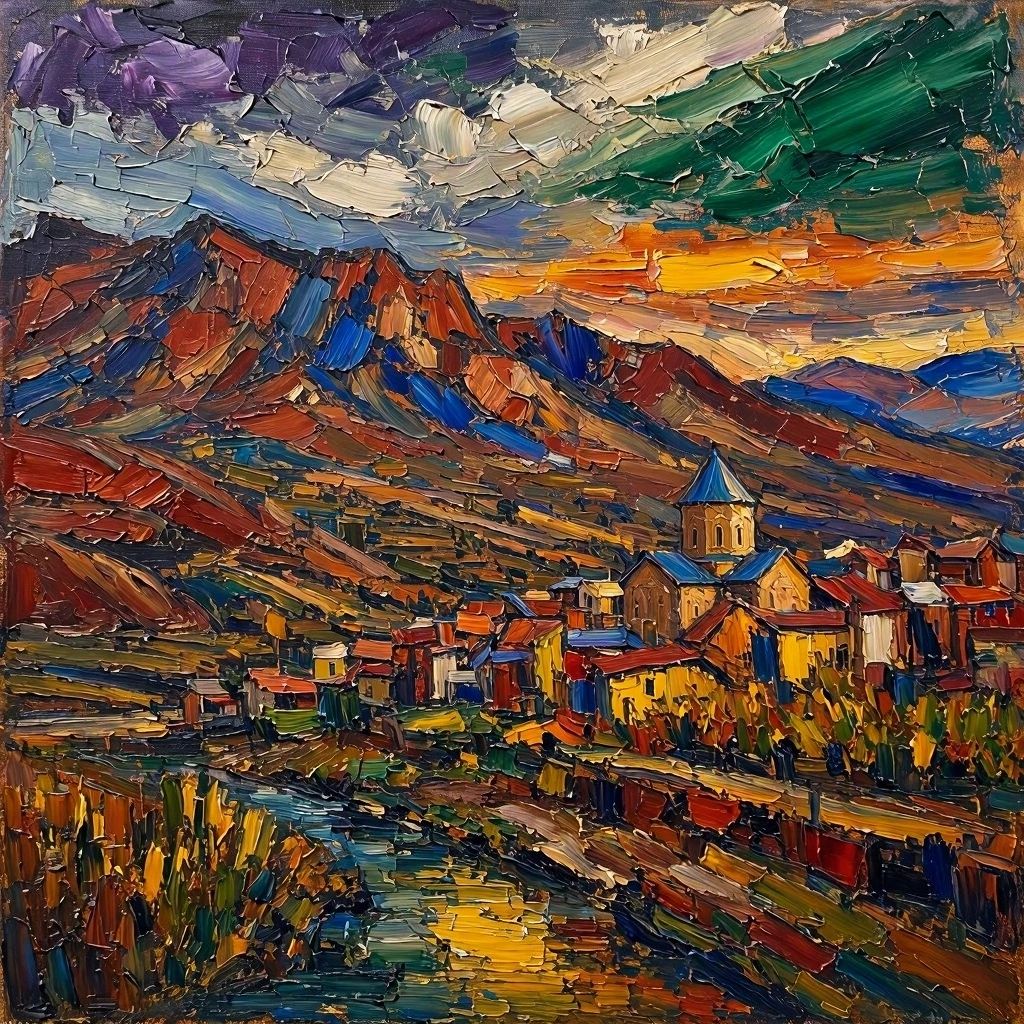 Bergkarabach (nach den Vorstellungen und Halluzinationen der KI - MS Copilot generated image) - Mit KI erstellt - Microsoft Bing - Image Creator