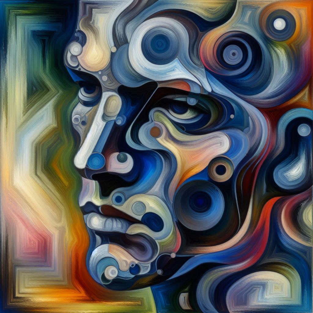 ein fiktives Selbstportrait im Stile von Bernhard Reichenbach (nach den Vorstellungen und Halluzinationen der KI - MS Copilot generated image) - Mit KI erstellt - Microsoft Bing - Image Creator unterstützt von DALL·E 3