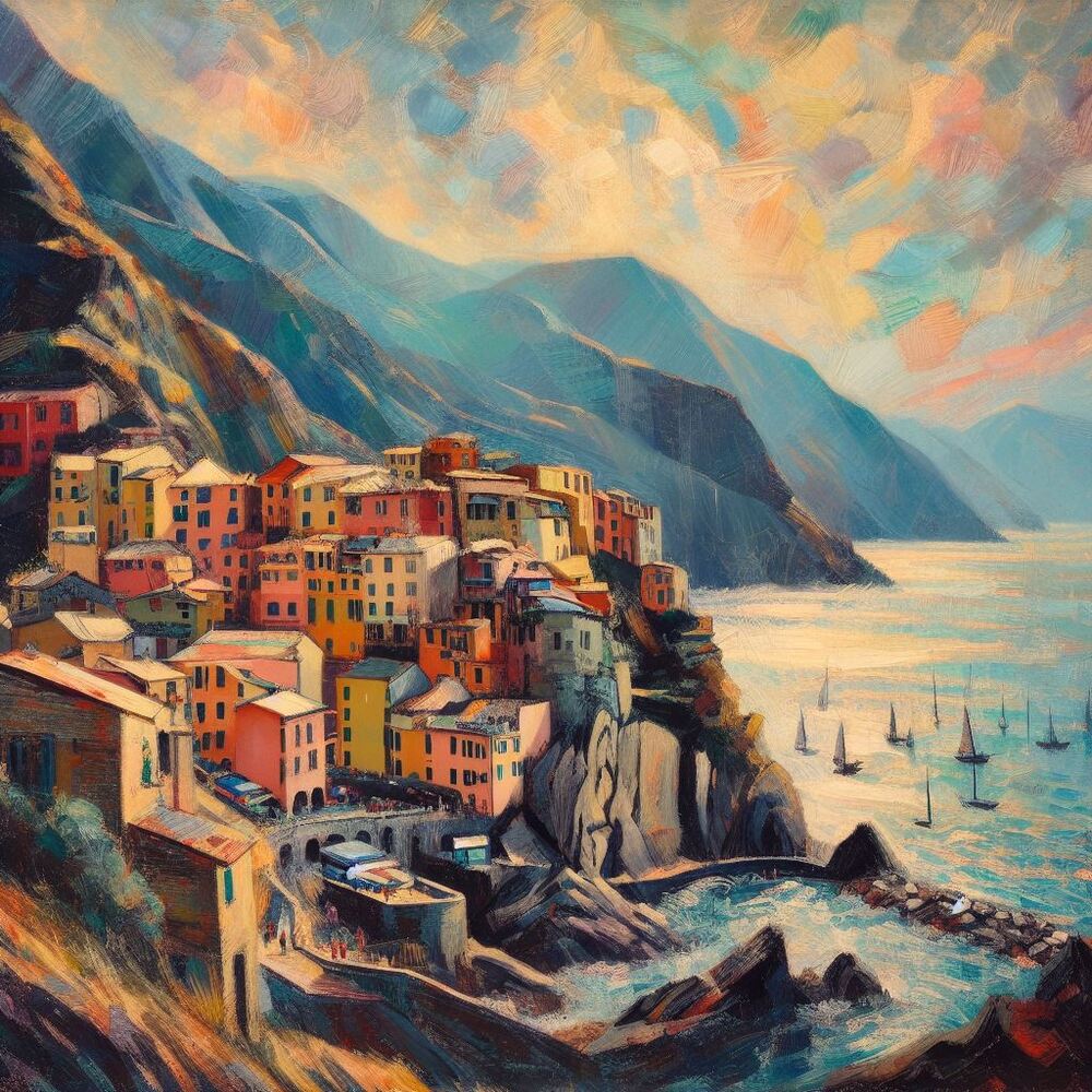 Cinque Terre - Mit KI erstellt - Microsoft Bing - Image Creator unterstützt von DALL·E 3