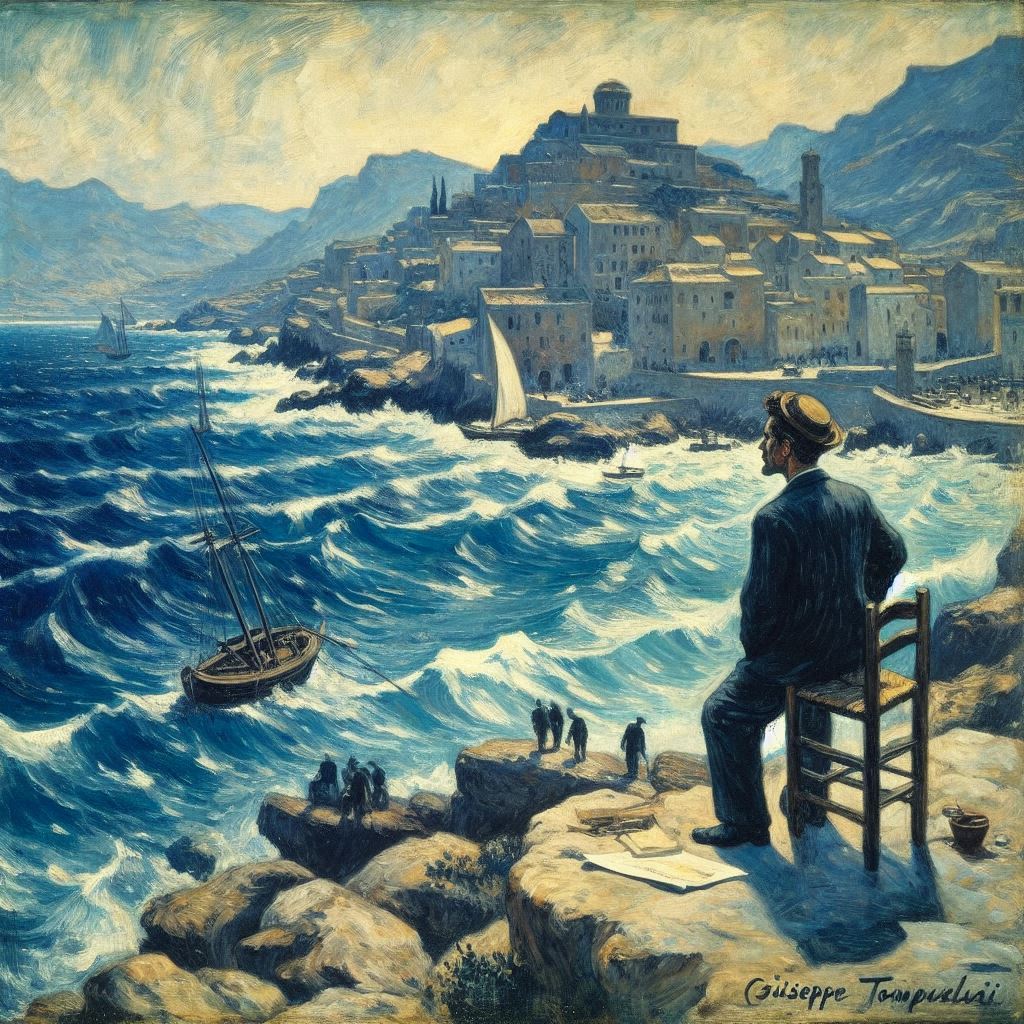 Giuseppe Tomasi di Lampedusa (wie die KI es sich vorstellt) - Mit KI erstellt - Microsoft Bing - Image Creator unterstützt von DALL·E 3