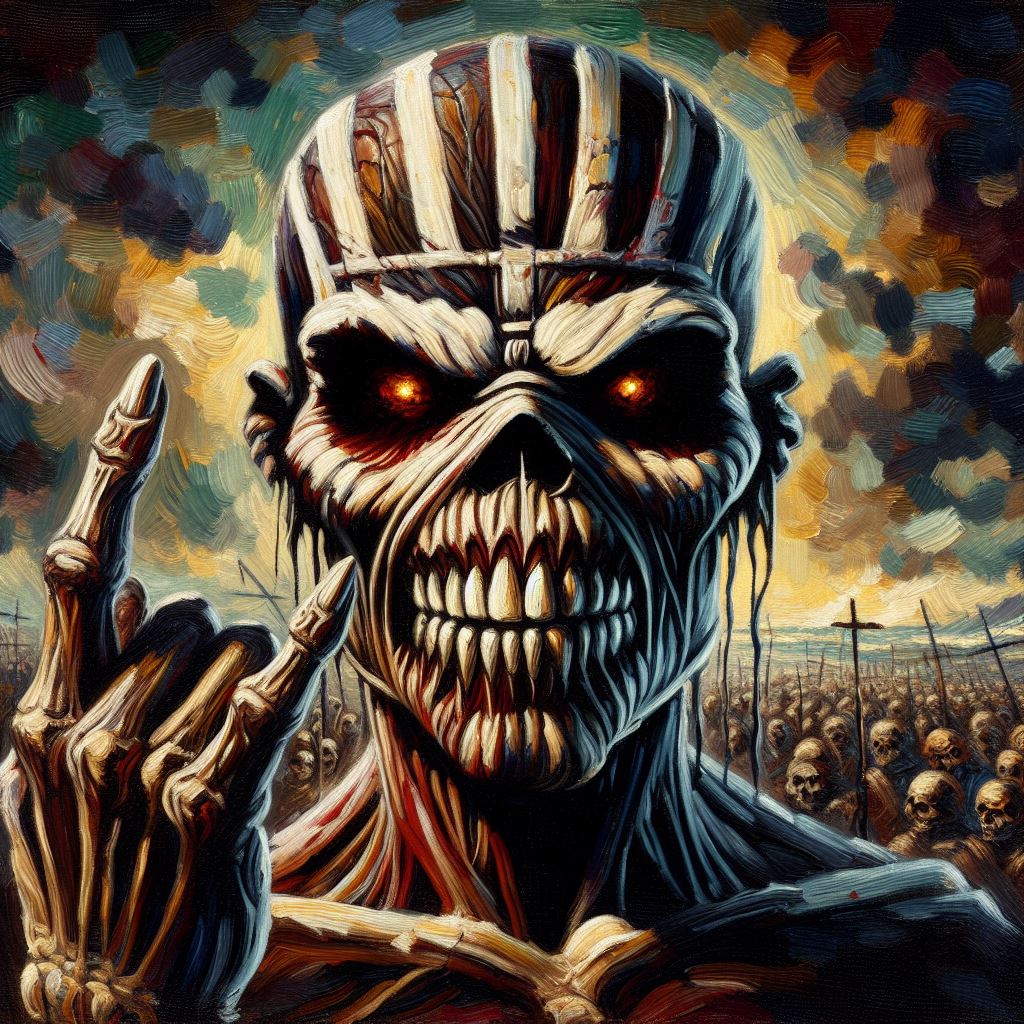 Iron Maiden (wie die KI es sich vorstellt) - Mit KI erstellt - Microsoft Bing - Image Creator unterstützt von DALL·E 3