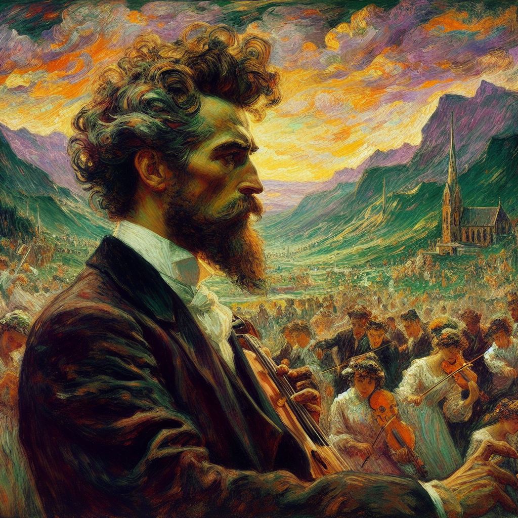 Johann Strauss (Sohn) (wie die KI es sich vorstellt) - Mit KI erstellt - Microsoft Bing - Image Creator unterstützt von DALL·E 3