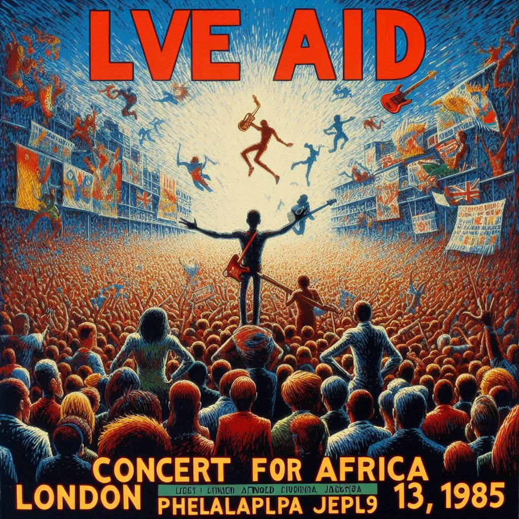 LIVE AID - Konzert für Afrika London & Philadelphia 13. Juli 1985 - AI generated manifest