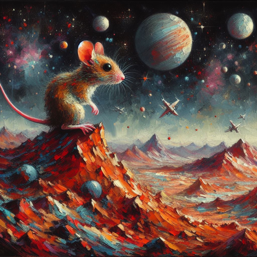 Mouse on Mars (wie die KI es sich vorstellt) - Mit KI erstellt - Microsoft Bing - Image Creator unterstützt von DALL·E 3