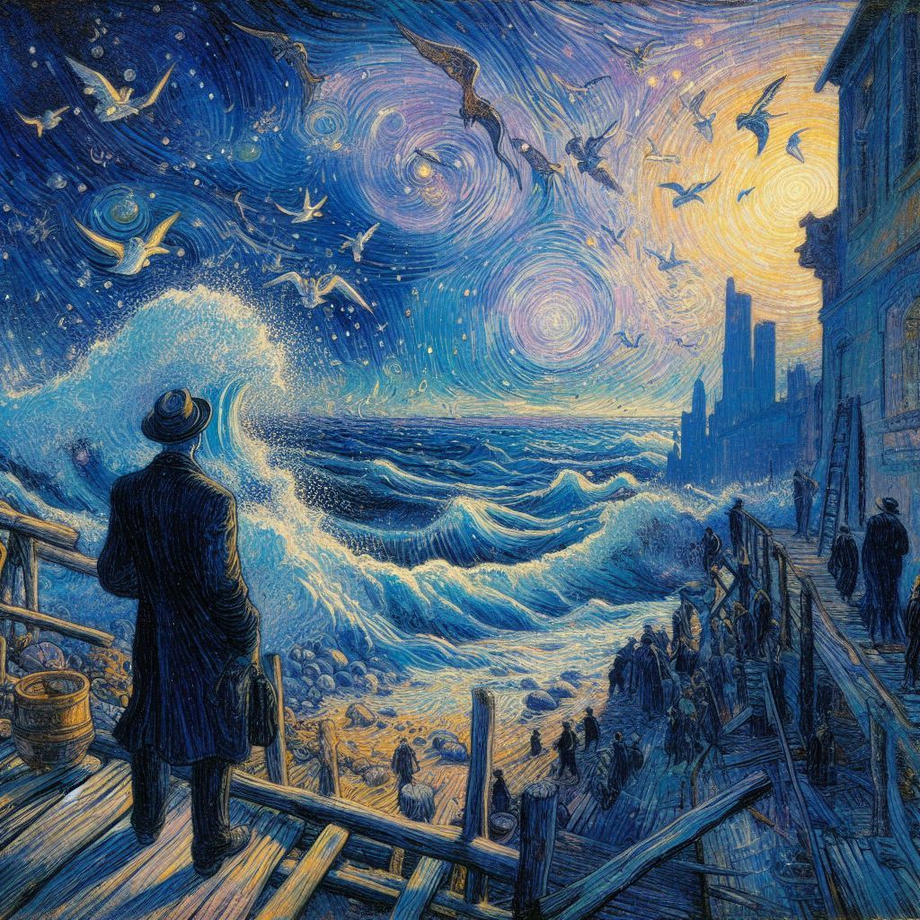 Nel blu, dipinto di blu - AI generated manifest