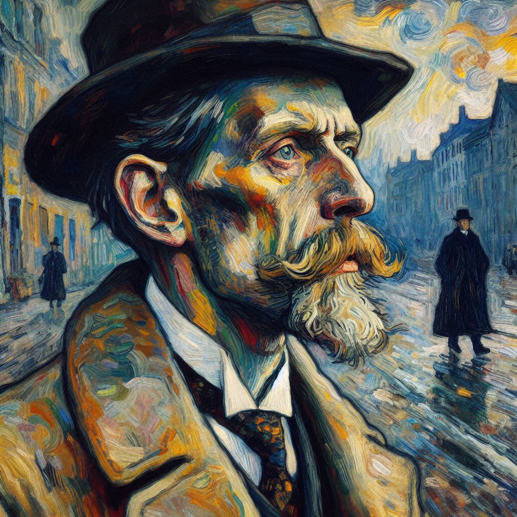 Oskar Negt (nach den Vorstellungen und Halluzinationen der KI - Copilot generated image) - Mit KI erstellt - Microsoft Bing - Image Creator unterstützt von DALL·E 3