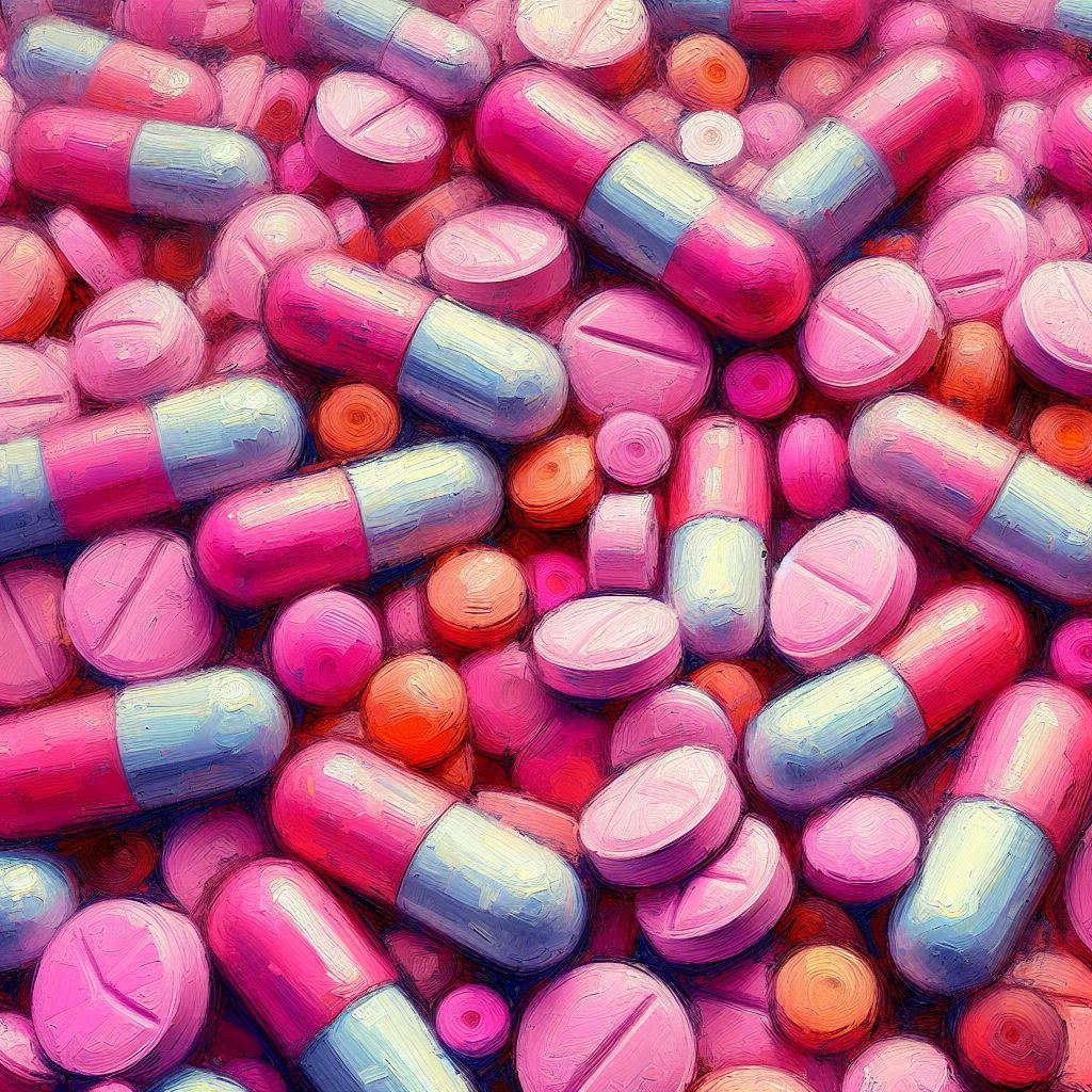 Pink Pills (nach den Vorstellungen und Halluzinationen der KI - Copilot generated image) - Mit KI erstellt - Microsoft Bing - Image Creator unterstützt von DALL·E 3