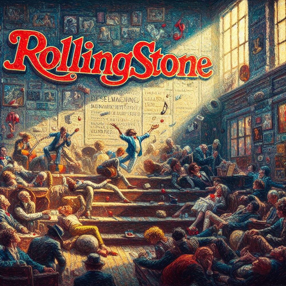 Rolling Stone Musikmagazin - Mit KI erstellt - Microsoft Bing - Image Creator unterstützt von DALL·E 3