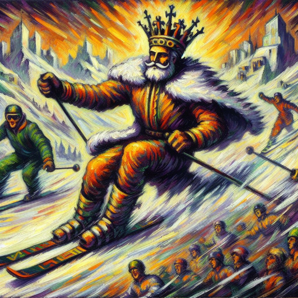 Ski King (wie die KI es sich vorstellt) - Mit KI erstellt - Microsoft Bing - Image Creator unterstützt von DALL·E 3