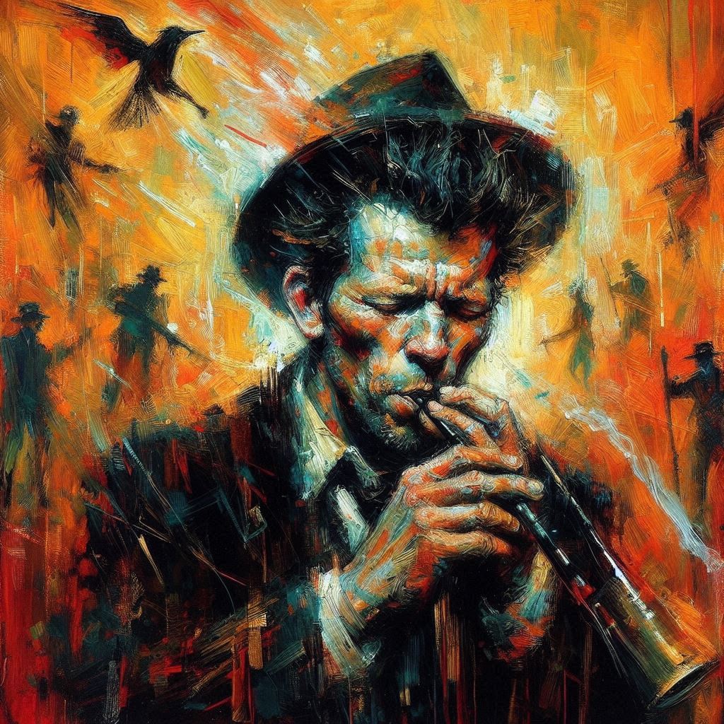 Tom Waits (wie die KI es sich vorstellt) - Mit KI erstellt - Microsoft Bing - Image Creator unterstützt von DALL·E 3