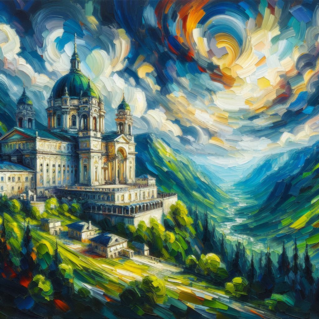 Wallfahrtskirche von Oropa - AI generated manifest