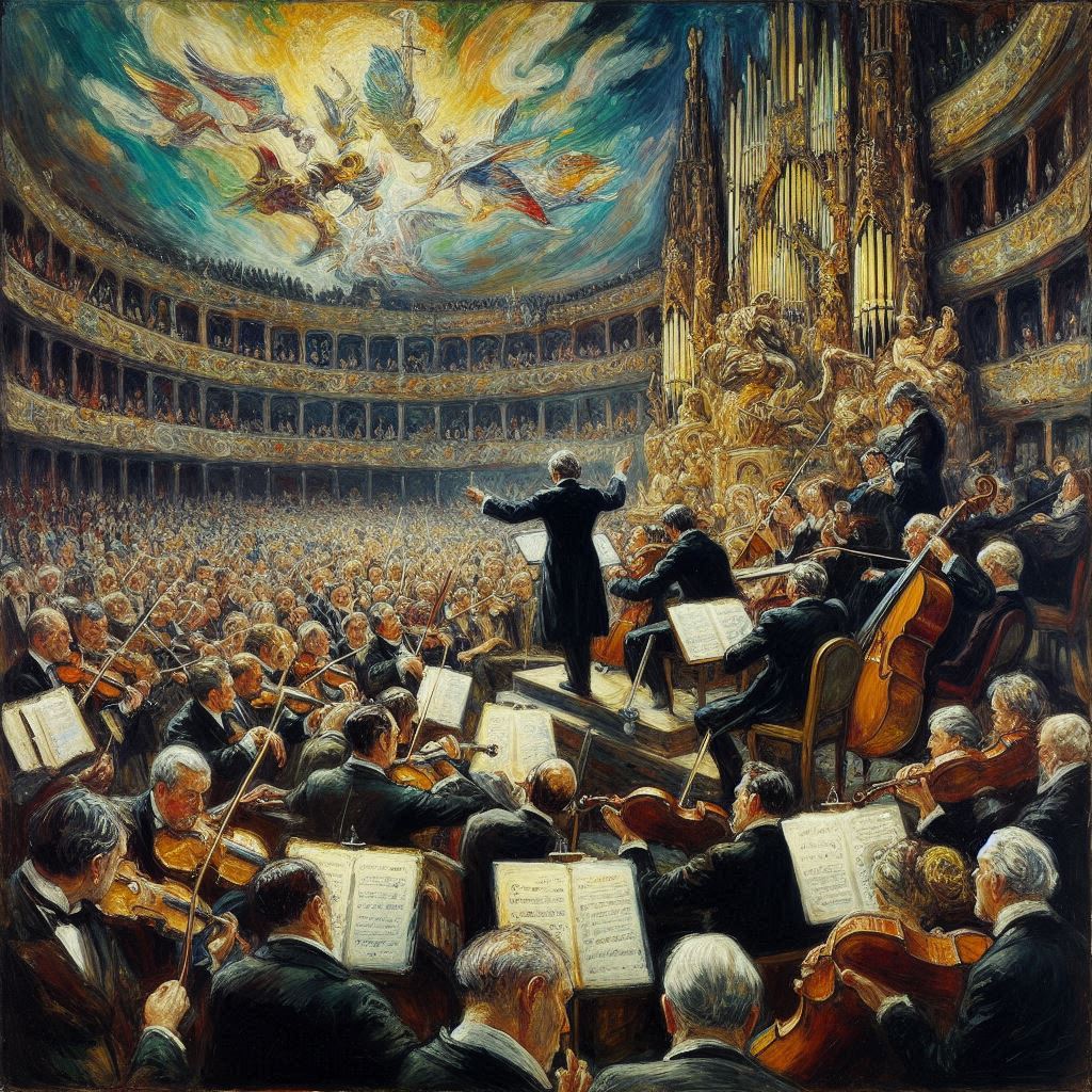 Wiener Symphoniker (wie die KI es sich vorstellt) - Mit KI erstellt - Microsoft Bing - Image Creator unterstützt von DALL·E 3