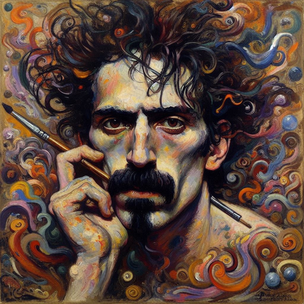 Frank Zappa (wie die KI es sich vorstellt) - Mit KI erstellt - Microsoft Bing - Image Creator unterstützt von DALL·E 3